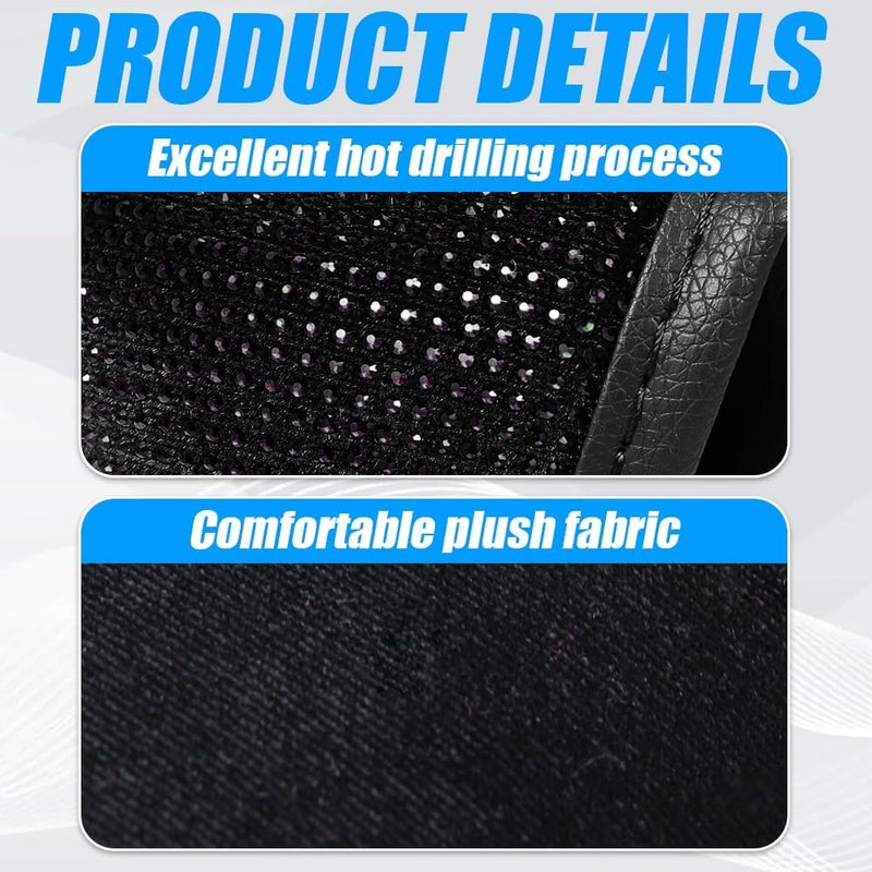 PACLVIO Bling Auto Gear Shift Knob Cover, Car Knob Gear Stick Protector, Auto Shift Gear Cover with Crystal Glitter Bling Rhinestones, Universal Vehicle Decoration Accessories for Women (Black) - Image 4